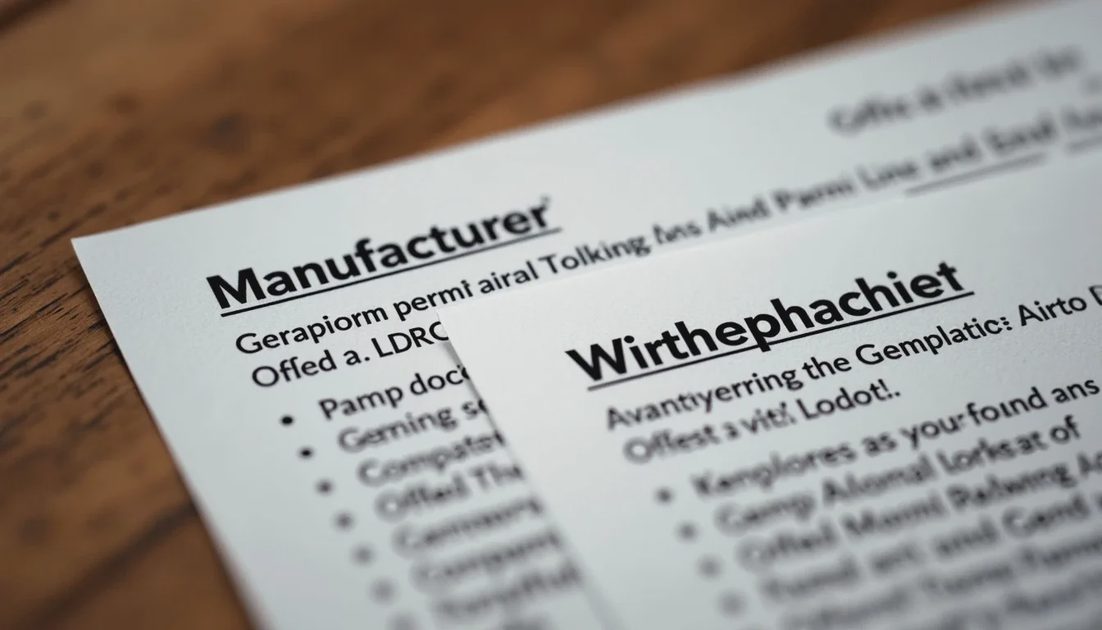 The two separate warranties that cover a new roof Side-by-side manufacturer and workmanship roofing warranty documents